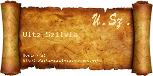 Uitz Szilvia névjegykártya
